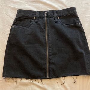 Madewell zip front skirt
